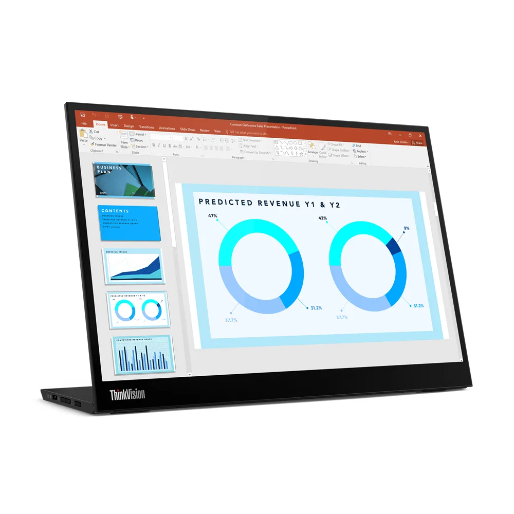 Lenovo ThinkVision M14d monitor de ecrã 35,6 cm (14") 2240 x 1400 pixels 2.2K LED Preto