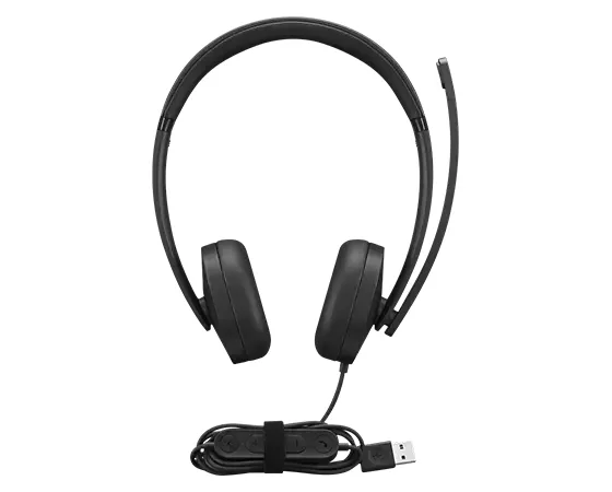 Lenovo 4XD1P83425 auscultador Auscultadores Com fios Fita de cabeça Chamadas/Música USB Type-A Preto