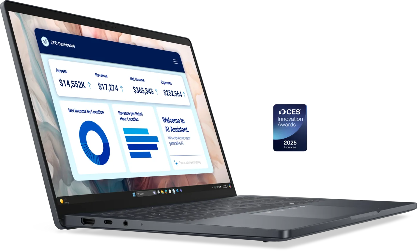 Dell Pro 14" Silver - Intel - AI PC, Intel Core Ultra 5 235U, 8 GB, 512 GB